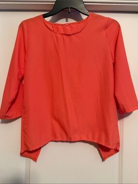 Women’s Orange High-Low Blouse